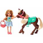 Mattel Barbie Chelsea i tamno smeđi poni