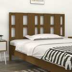 Uzglavlje za krevet boja meda 125,5x4x100 cm masivna borovina