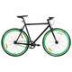 Bicikl s fiksnim zupčanikom crno-zeleni 700c 51 cm