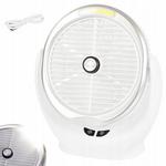 Bežična baterija. led cob stolni ventilator usb bijeli