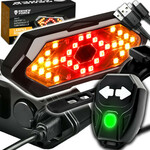 Baterija za bicikl. LED stražnje svjetlo s funkcijom USB pokazivača smjera + sirena