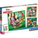 Disney Mickey miš i prijatelji 3x48 komada Supercolor puzzle - Clementoni