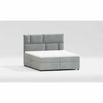Svijetlo sivi boxspring krevet s prostorom za odlaganje 180x200 cm Lola – Ropez