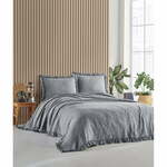 Sivi set prekrivača i jastučnica za bračni krevet 220x240 cm Ilda - Mijolnir