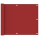 vidaXL Balkonski zastor crveni 75 x 600 cm od tkanine Oxford