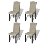 vidaXL Set od 4 starinske blagovaone stolice bež