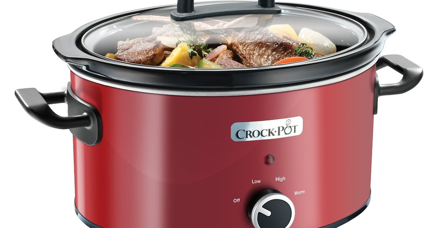 Crock-Pot SCV400RD-060 Pentola Elettrica 3.5 L Rosso | Cottura Lenta Con 3 Impostazioni, Ciotola E Coperchio Lavabili In Lavastoviglie