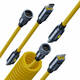 Set magnetskih kabela AOHI AOC-L011 USB-C na Lightning, USB-C na USB-C, 240 W, 2,4 m (žuto)