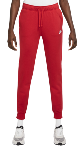 Ženske trenirke Nike Sportswear Club Fleece Pant - unversity red/white
