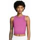 Ženska majica bez rukava Nike One Fitted Dir-Fit Short Sleeve Crop Tank - playful pink/black