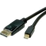 Roline Mini-DisplayPort / DisplayPort adapterski kabel Mini DisplayPort utikač, DisplayPort utikač 2.00 m crna 11.04.5815 sa zaštitom DisplayPort kabel