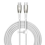 USB-C kabel za USB-C Baseus Glimmer Series, 100 W, 2 m (bijeli)