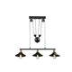 GLOBO 15053-3 | Lenius Globo visilice svjetiljka balansna - ravnotežna, sa visinskim podešavanjem 3x E27 metal crna, antik bakar