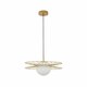 NOVA LUCE 9043303 | Ellery Nova Luce visilice svjetiljka s mogućnošću skraćivanja kabla 1x E27 zlatno, crno, opal