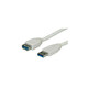 Roline VALUE USB3.0 kabel TIP A-A M/F, 0.8m, bijeli (produžni) 11.99.8977-50