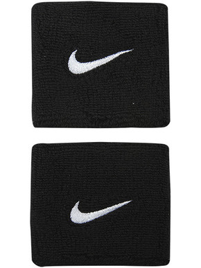 Znojnik za ruku Nike Swoosh Wristbands - black/white