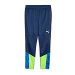 PUMA Sportske hlače 'IndividualCUP' plava / mornarsko plava / neonsko zelena / bijela