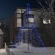 vidaXL Božićno drvce s metalnim stupom i 1400 LED žarulja plavo 5 m