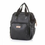 Chipolino torba za kolica - ruksak Black leather