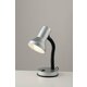 FANEUROPE LDT032-SILVER | Ldt Faneurope stolna svjetiljka Luce Ambiente Design 34,5cm s prekidačem fleksibilna 1x E27 srebrno, crno, bijelo