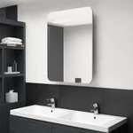 vidaXL LED kupaonski ormarić s ogledalom siva boja betona 60x11x80 cm