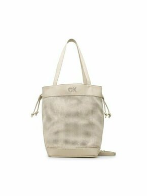 Torbica Calvin Klein Re-Lock Drawstring Bag Perf K60K610635 Stoney Beige PEA