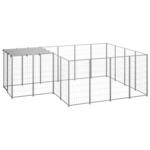 Kavez za pse srebrni 6 05 m² čelični