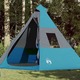 vidaXL Šator za kampiranje za 7 osobe plavi 350x350x280 cm taft 185T