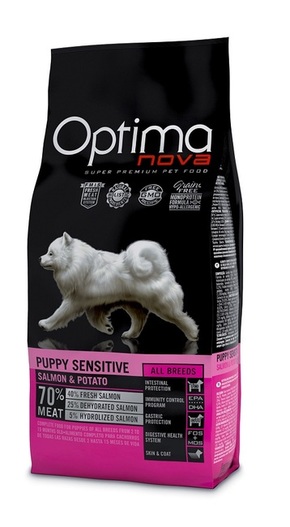 Visán Optimanova Dog Puppy Sensitive Salmon &amp; Potato 12 kg