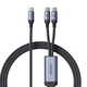 Joyroom Speedy Series SA21-1T2 2in1 cable USB-C / 2xUSB-C 100W 1.5m black