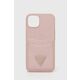 Etui za telefon Guess Iphone 13 6,1'' boja: ružičasta - roza. Etui za telefon iz kolekcije Guess. Model izrađen od imitacije kože.