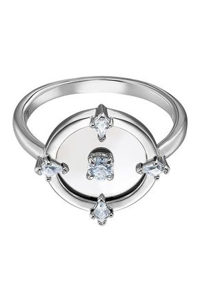 Swarovski - Prsten North - srebrna. Prsten z kolekcije Swarovski. Model s ukrasom od kristala izrađen od metala.