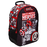 Must: Osvetnici crno-crvena školska torba, ruksak 32x18x43cm
