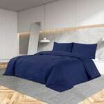 Set posteljine za poplun modri 240x220 cm lagana mikrovlakna