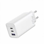 Vention 3-port USB (C C A) GaN Charger (65W 30W 30W) EU-Plug, White VEN-FEDW0-EU