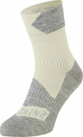 Sealskinz Bircham Waterproof All Weather Ankle Length Sock Cream/Grey Marl S Biciklistički čarape