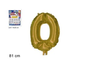 Balon folijski broj 0 zlatni