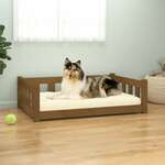 vidaXL Krevet za pse boja meda 95,5x65,5x28 cm od masivne borovine