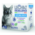 LECHAT EXCELLENCE Sterilized Adult vlažna hrana za mačke, patka/zec, 12x100 g