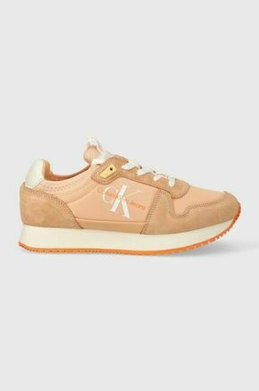 Tenisice Calvin Klein Jeans Runner Sock Laceup Ny-Lth Wn YW0YW00840 Apricot Ice/Bright White 0JL