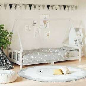 Okvir za dječji krevet bijeli 90 x 190 cm od masivne borovine