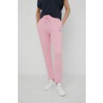 Pamučne hlače Pepe Jeans Calista Pants za žene, boja: ružičasta, glatke - roza. Hlače iz kolekcije Pepe Jeans. Model izrađen od tanke, elastične pletenine.