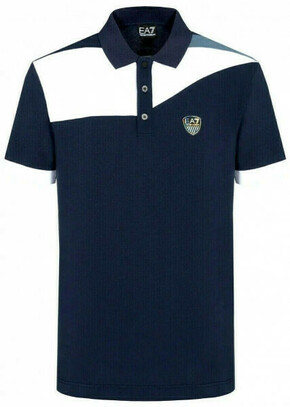 Muški teniski polo EA7 Man Jersey Polo Shirt - navy blue
