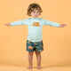 Majica dugih rukava s UV zaštitom dječja s printom kombija