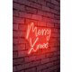 Ukrasna plastična LED rasvjeta, Merry Christmas - Red