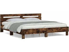 VidaXL Okvir za krevet s uzglavljem boja hrasta 200x200 cm