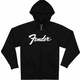 Fender Majica Transition Logo Zip Front Hoodie Black S