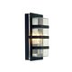 NORLYS 862B | Boden Norlys zidna svjetiljka 1x E27 IP54 crno, prozirno