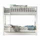 Bijeli dječji krevet od masivnog bora na kat s prostorom za odlaganje 90x200 cm SCOTT – Vipack