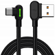 Mcdodo CA-5280 USB-A/USB-C Angle cable LED, 1.8m (black)